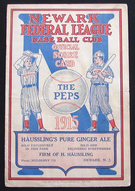 1915 Federal League Scorecard – St. Louis at Newark