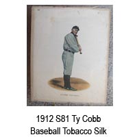 1912 S81 Ty Cobb Baseball Tobacco Silk