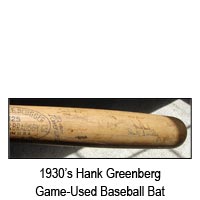 1930s Hank Greenberg Game-Used Baseball Bat