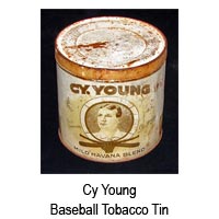 Cy Young Baseball Tobacco Tin