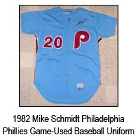 1982 Mike Schmidt Philadelphia Phillies Game-Used Baseball Uniform
