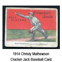 1914 Christy Mathewson Cracker Jack Baseball Card