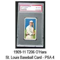 1909-11 T206 O'Hara (St. Louis) Baseball Card - PSA 4