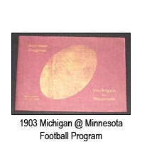 1903 Michigan at Minnesota Football Program