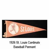 1926 St. Louis Cardinals Baseball Pennant