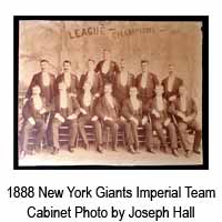 1888 New York Giants Imperial Team Cabinet Photo by Joseph Hall