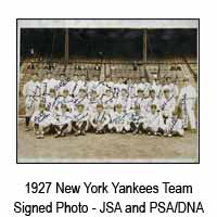1927 New York Yankees Team Signed Photo - JSA and PSA/DNA