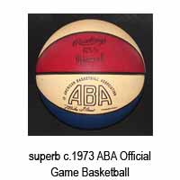 superb c.1973 ABA Official Game Baskeball