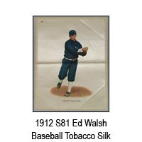 1912 S81 Ed Walsh Baseball Tobacco Silk