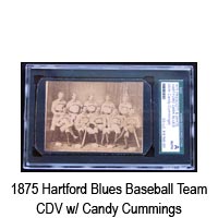 1875 Hartford Blues Baseball Team CDV with Candy Cummings