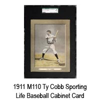 1911 M110 Ty Cobb Sporting Life Baseball Cabinet Card