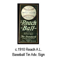 reach american league baseball tin